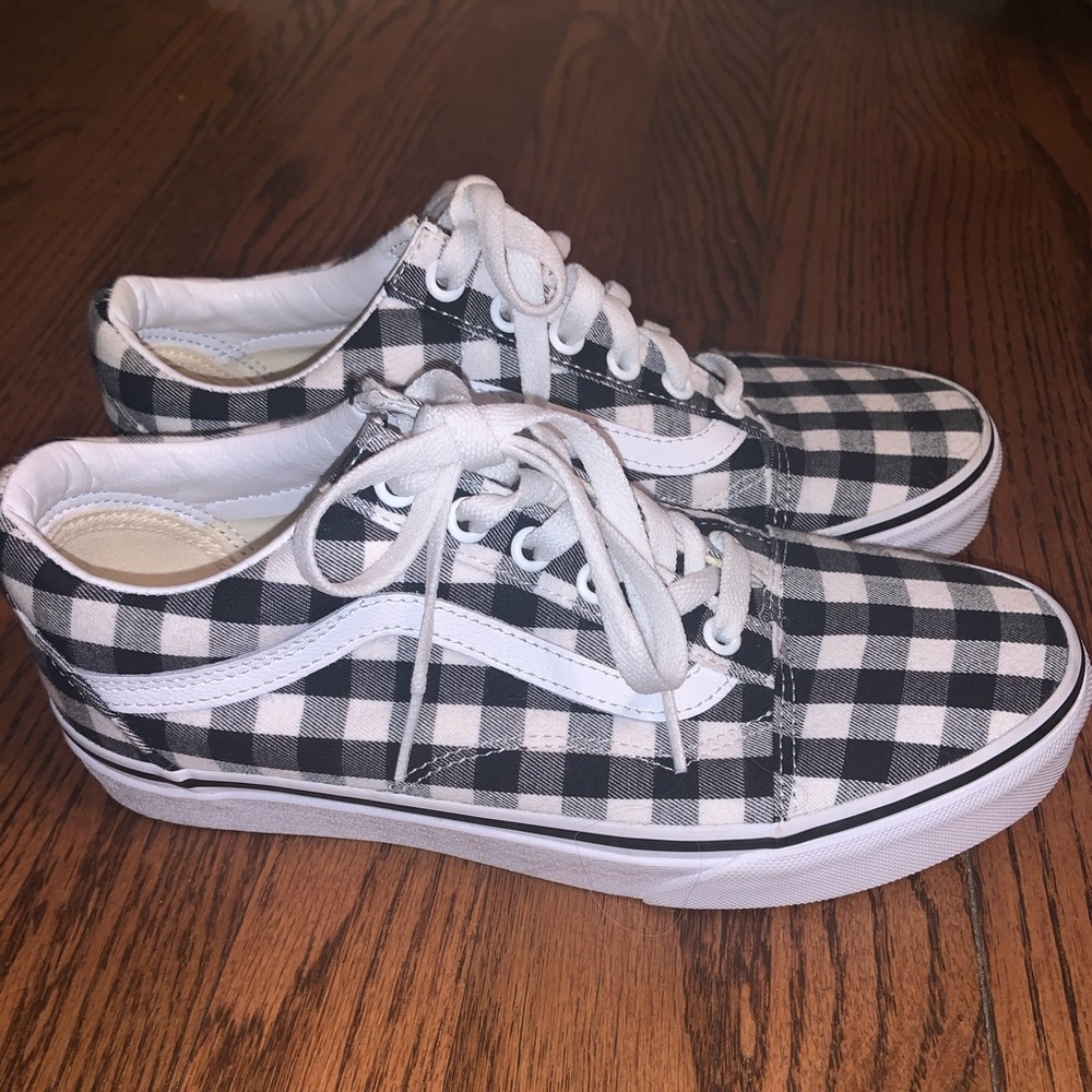 Gingham print old skool Vans